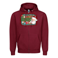 Burgundy believe santa Zipper Hoodie - AdoDesignShop