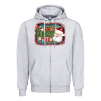 Heather Grey believe santa Zipper Hoodie - AdoDesignShop