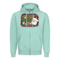 Seafoam believe santa Zipper Hoodie - AdoDesignShop
