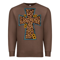 Chestnut leopard sunflower cross Premium Sweatshirt - JahusDesignShop