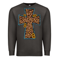 Smoke leopard sunflower cross Premium Sweatshirt - JahusDesignShop