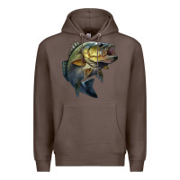 Coffee jumping bass Premium Hoodie - LillyAllenDesigns