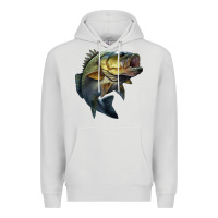 Dove Grey jumping bass Premium Hoodie - LillyAllenDesigns
