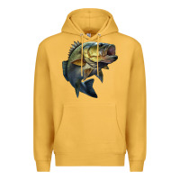 Mustard jumping bass Premium Hoodie - LillyAllenDesigns