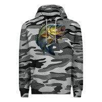 Slate Camo jumping bass Premium Hoodie - LillyAllenDesigns
