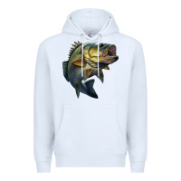 White jumping bass Premium Hoodie - LillyAllenDesigns