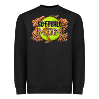 Black softball mom Heavyweight Sweatshirt - AdoDesignShop