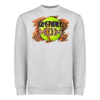 Heather Grey softball mom Heavyweight Sweatshirt - AdoDesignShop