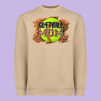 Softball Mom Heavyweight Sweatshirt Designed By Adodesignshop