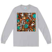 Moon Dust western gemstone aztec seamless pattern Long Sleeve Tee - BundleAndBundleShop