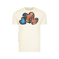 Vintage Arctic American flag hearts 4th of july Vintage Tee - FaDigitalArtStudio