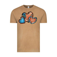 Vintage Camel American flag hearts 4th of july Vintage Tee - FaDigitalArtStudio