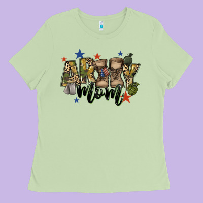 Army Mom Ladies Tee Designed By Fadigitalartstudio