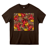 Chocolate Brown mardi gras crawfish Heavy Core Tee - CowGirlArtShop