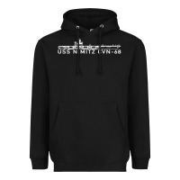 Black uss nimitz navy supercarrier aircraft carrier gift Heavyweight Hoodie - DesigneFamous