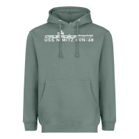 Sage uss nimitz navy supercarrier aircraft carrier gift Heavyweight Hoodie - DesigneFamous
