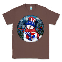 Chestnut Patriotic snowman ornament 4th of july Classic Tee - HowdyJamesFarm