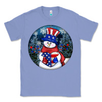 Colony Blue Patriotic snowman ornament 4th of july Classic Tee - HowdyJamesFarm
