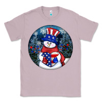 Lilac Patriotic snowman ornament 4th of july Classic Tee - HowdyJamesFarm
