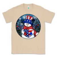 Mushroom Patriotic snowman ornament 4th of july Classic Tee - HowdyJamesFarm