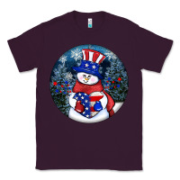 Patriotic Snowman Ornament 4th Of July Classic Tee | Teevron