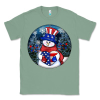 Sage Patriotic snowman ornament 4th of july Classic Tee - HowdyJamesFarm