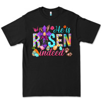 Black He is risen indeed Happy Easter Day Premium Tee - HowdyJamesFarm