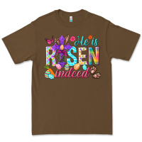 Cacao He is risen indeed Happy Easter Day Premium Tee - HowdyJamesFarm