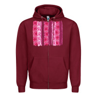 Burgundy breast cancer brushstroke Zipper Hoodie - AdoDesignShop