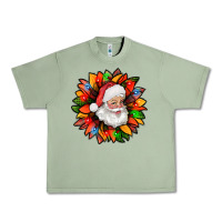 Oil Green santa claus with sunflower christmas bbs Urban Heavy Tee - BundleAndBundleShop