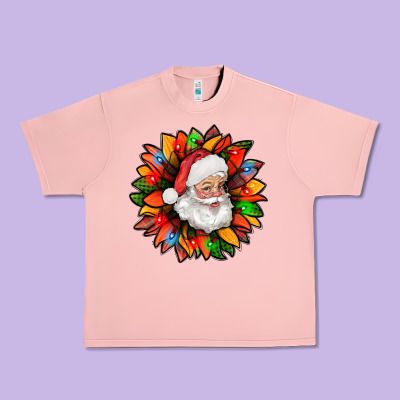 Santa Claus With Sunflower Christmas Bbs Urban Heavy Tee Designed By Bundleandbundleshop