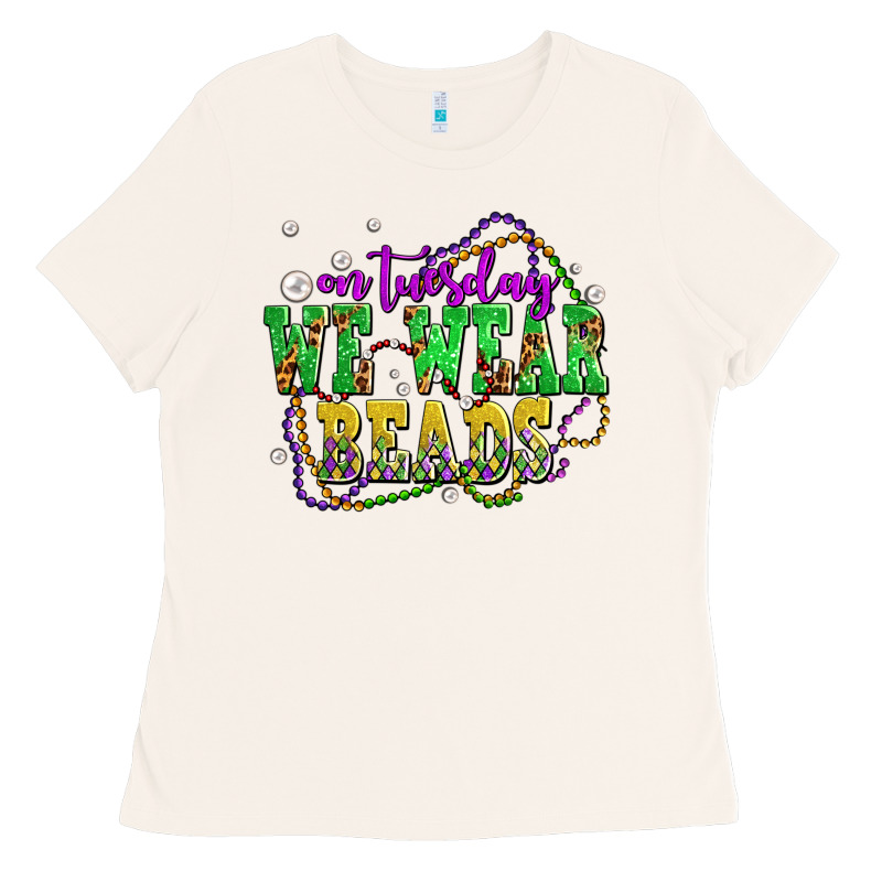 On Tuesday We Wear Beads Olivia Ladies Tee by OliviaCreatesArt | Teevron