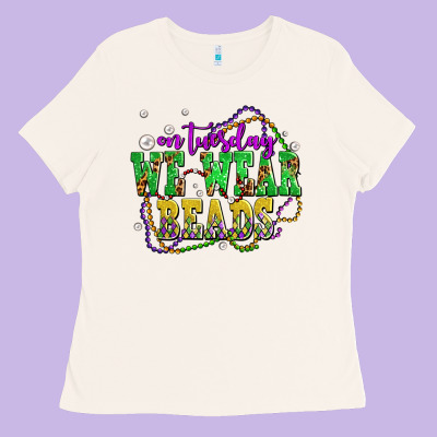 On Tuesday We Wear Beads Olivia Ladies Tee Designed By Oliviacreatesart