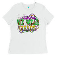 White on tuesday we wear beads olivia Ladies Tee - OliviaCreatesArt