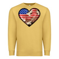 Antique Gold western usa flag heart Premium Sweatshirt - JahusDesignShop
