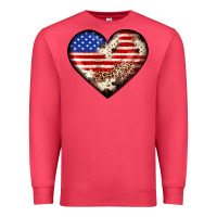 Cardinal western usa flag heart Premium Sweatshirt - JahusDesignShop