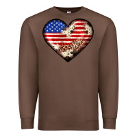 Chestnut western usa flag heart Premium Sweatshirt - JahusDesignShop