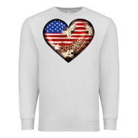 Dove Grey western usa flag heart Premium Sweatshirt - JahusDesignShop