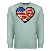 Seafoam western usa flag heart Premium Sweatshirt - JahusDesignShop