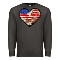 Smoke western usa flag heart Premium Sweatshirt - JahusDesignShop