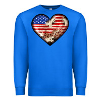 True Royal western usa flag heart Premium Sweatshirt - JahusDesignShop