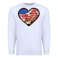 White western usa flag heart Premium Sweatshirt - JahusDesignShop