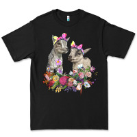 Black floral baby goats Premium Tee - RanaPortraitStore