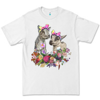 White floral baby goats Premium Tee - RanaPortraitStore