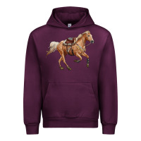 Mauve Wine horse body Urban Hoodie - RanaPortraitStore