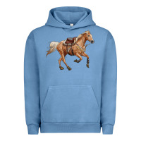 Pigment Pebble Blue horse body Urban Hoodie - RanaPortraitStore