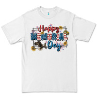White Happy memorial day 4th of july Premium Tee - CowGirlArtShop
