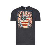 Vintage Black Freedom rock hand Vintage Tee - FaDigitalArtStudio