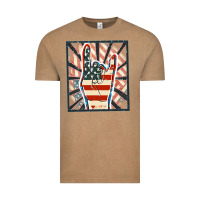 Vintage Coffee Freedom rock hand Vintage Tee - FaDigitalArtStudio