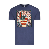 Vintage Denim Freedom rock hand Vintage Tee - FaDigitalArtStudio